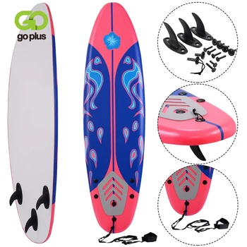 6' Surf Foamie Boards Surfing Beach Surfboard Durable EPS Core Slick HDPE High Speed Bottom Removable Fins Beginners Surfboard
6' Surf Foamie Boards Surfing Beach Surfboard Durable EPS Core Slick HDPE High Speed Bottom Removable Fins Beginners Surfboard
