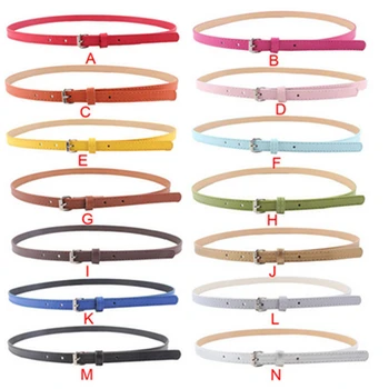 Fashion Simple thin belt Women Girls 2019 Luxury Candy Colours Strap Faux Leather Belt Waistband For Ladies Dress Shirt Wearing 
Fashion Simple thin belt Women Girls 2019 Luxury Candy Colours Strap Faux Leather Belt Waistband For Ladies Dress Shirt Wearing
