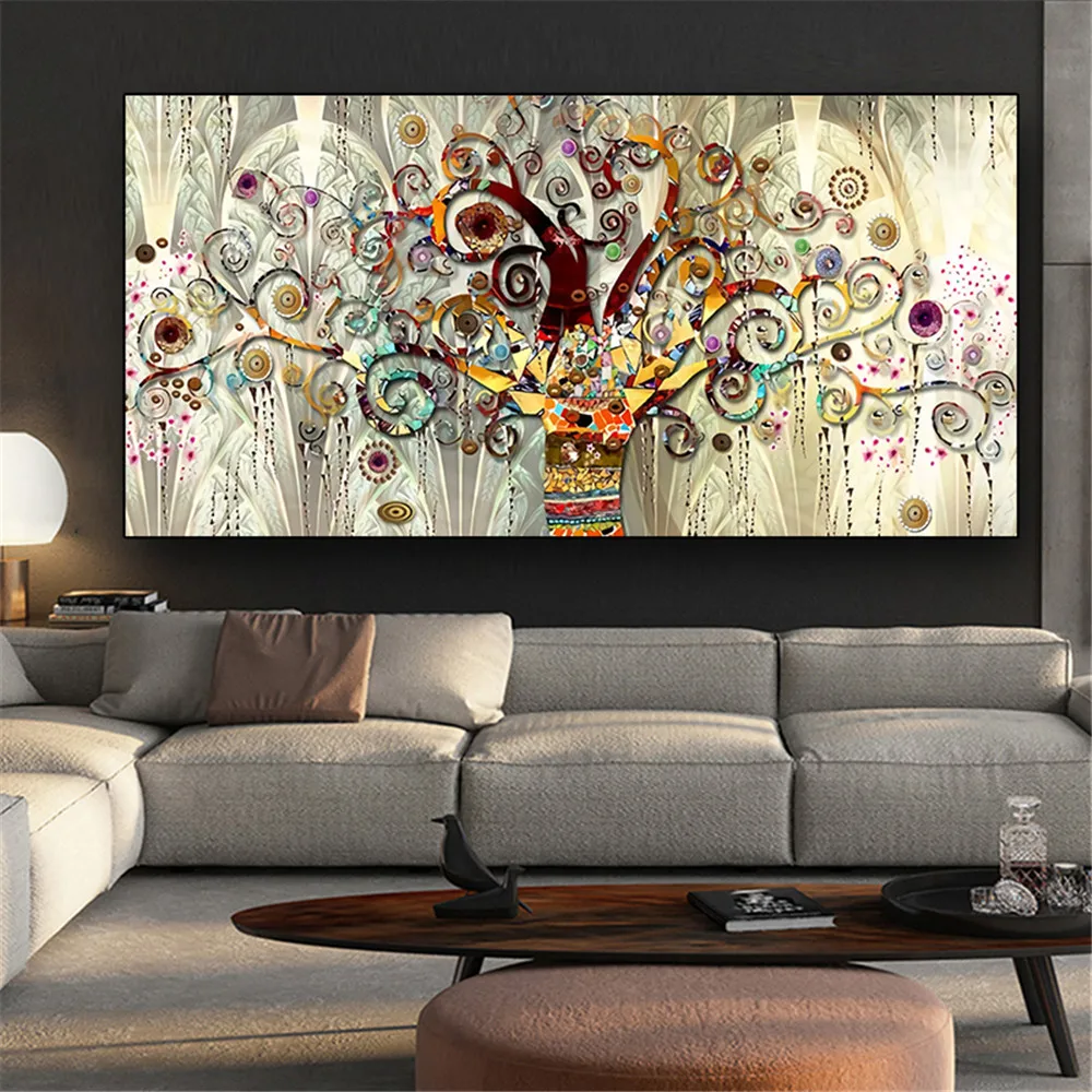 Картины на стену с изображением Древа Жизни Густава Климта живопись для гостиной