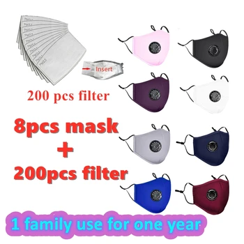 8pcs Mask + 200pcs Filter Anti-pollution PM2.5 Dust Masks Activated Carbon Filter Mask Washable Reusable Cotton Masks Unisex
8pcs Mask + 200pcs Filter Anti-pollution PM2.5 Dust Masks Activated Carbon Filter Mask Washable Reusable Cotton Masks Unisex