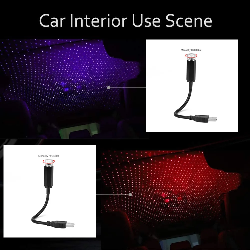 USB Car Roof Star Night Light Projector Atmosphere Galaxy Lamp Decorative Starry Sky light Adjustable Multiple Lighting Effects
USB Car Roof Star Night Light Projector Atmosphere Galaxy Lamp Decorative Starry Sky light Adjustable Multiple Lighting Effects