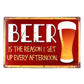 Vintage sign BEER is the reason i get up every afternoon tin plate signs Garage shop cafe decor
Vintage sign BEER is the reason i get up every afternoon tin plate signs Garage shop cafe decor