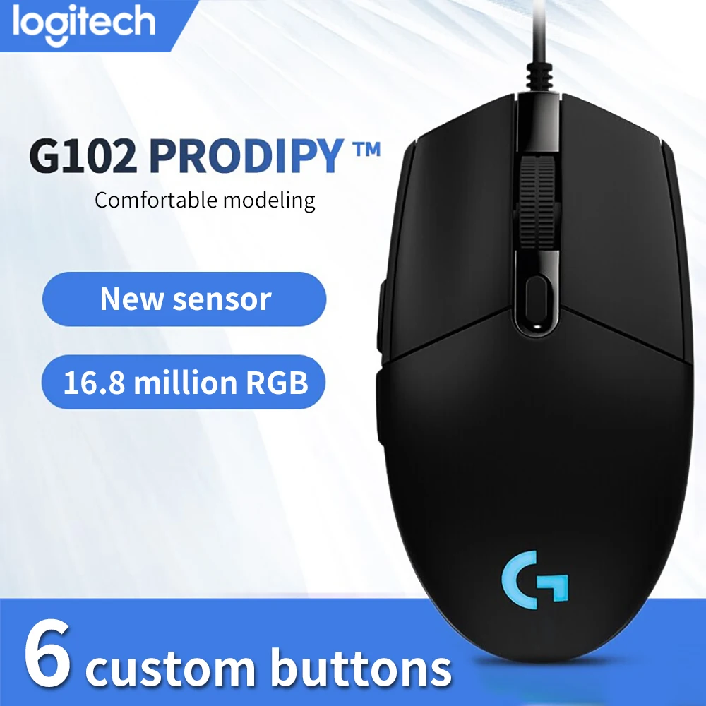 Optical logitech G102 computer laptop notebook ergonomic gaming Wired mouse 8000dpi Support windows 10/8/7
Optical logitech G102 computer laptop notebook ergonomic gaming Wired mouse 8000dpi Support windows 10/8/7