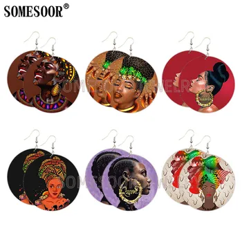 SOMESOOR Black Goddess Queen Wooden Drop Earrings For Women Gifts Powerful Natural Afro Ethnic Headwrap Design For Women Gifts
SOMESOOR Black Goddess Queen Wooden Drop Earrings For Women Gifts Powerful Natural Afro Ethnic Headwrap Design For Women Gifts