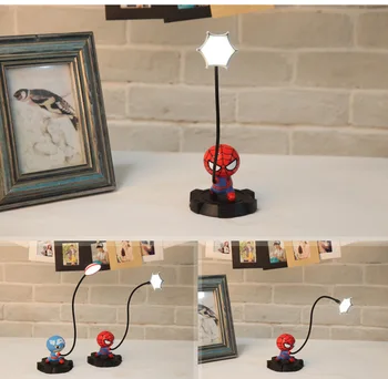 Spider-Man Doll LED Light Lithium Battery Charging Night Light Iron Man Small Table Lamp Captain America Toy Shape 
Spider-Man Doll LED Light Lithium Battery Charging Night Light Iron Man Small Table Lamp Captain America Toy Shape