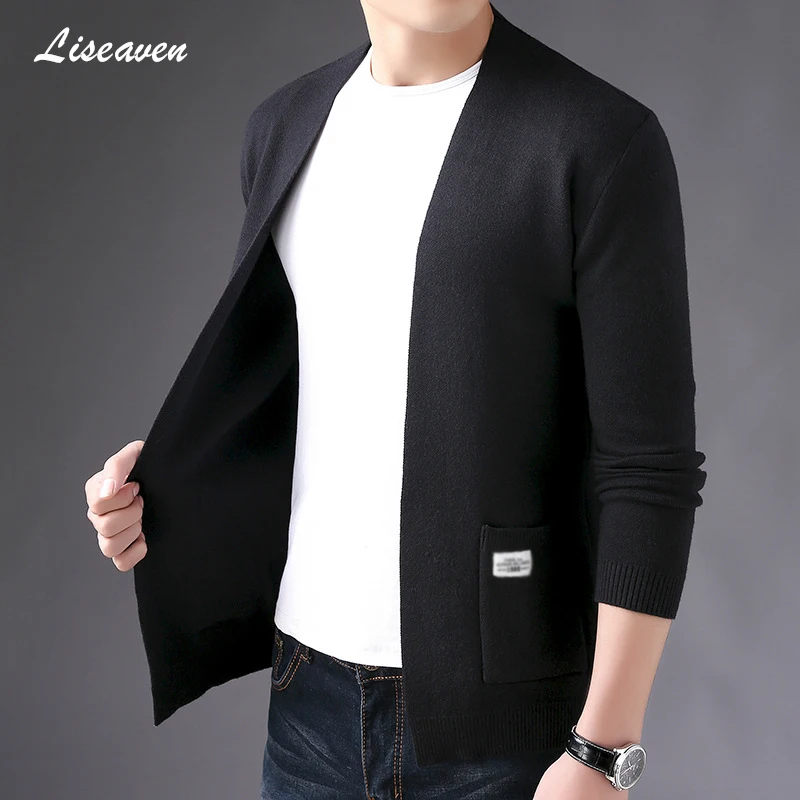 Liseaven New 2021 Men Cardigan Solid Sweater Coat Cardigans Trench Male Jackets Casual Autumn pure color Men's Coats
Liseaven New 2021 Men Cardigan Solid Sweater Coat Cardigans Trench Male Jackets Casual Autumn pure color Men's Coats
