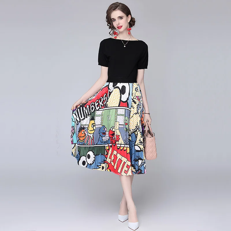 The new new Europe and the United States cartoon printing bust + 8650 ice silk knitting with short sleeves
The new new Europe and the United States cartoon printing bust + 8650 ice silk knitting with short sleeves