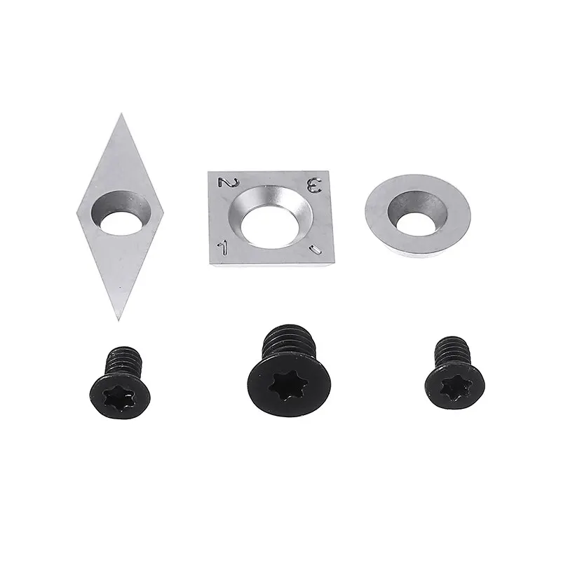 3pcs Wood Carbide Insert Milling Cutter with Screws For Durable Wood Lathe Turning Tool Woodworking Parts
3pcs Wood Carbide Insert Milling Cutter with Screws For Durable Wood Lathe Turning Tool Woodworking Parts