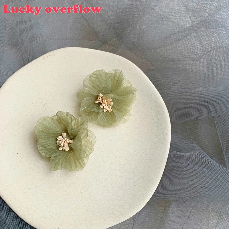 2019 Korean Fairy Retro Olive Green Flower Earrings Exaggerated Fresh Chiffon Earrings Without Pierced Ear Clip for Women CA4579
2019 Korean Fairy Retro Olive Green Flower Earrings Exaggerated Fresh Chiffon Earrings Without Pierced Ear Clip for Women CA4579