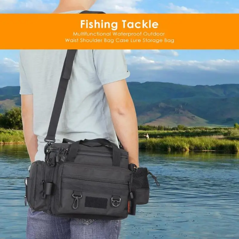 Многофункциональные сумки для рыбалки 1000D водонепроницаемая поясная сумка с