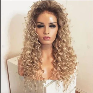 Lace Front Wigs Deep Curly Middle Part Ombre Blonde Brown Colors Available 26 Inches Lace Front Synthetic Wigs For Women
Lace Front Wigs Deep Curly Middle Part Ombre Blonde Brown Colors Available 26 Inches Lace Front Synthetic Wigs For Women