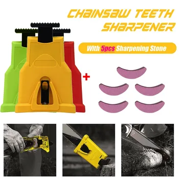 Teeth Sharpener Saw Chain Sharpener Bar-Mounted Fast Grinding Electric Power Chain Sharpener Woodworking Parts with 5 Millstone
Teeth Sharpener Saw Chain Sharpener Bar-Mounted Fast Grinding Electric Power Chain Sharpener Woodworking Parts with 5 Millstone