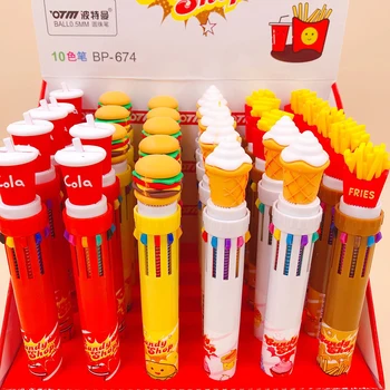1 Pcs Burger Ice Cream Fries Set Ballpoint Pen Silicone Head Kawaii 10 Color Writing Pens Office School Stationery Supply
1 Pcs Burger Ice Cream Fries Set Ballpoint Pen Silicone Head Kawaii 10 Color Writing Pens Office School Stationery Supply