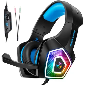 

V1 Gaming Headset Stereo Bass Heaphone With Mic LED Light for PS4 Xbox One PC+5000DPI 6 Buttons Pro Gaming Mouse