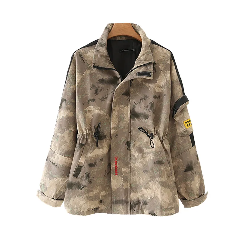 Women Military Camouflage Jacket Windbreaker Oversized Coat Long Sleeve With Drawstring Female Tactical War Outerwear Overcoat
Women Military Camouflage Jacket Windbreaker Oversized Coat Long Sleeve With Drawstring Female Tactical War Outerwear Overcoat