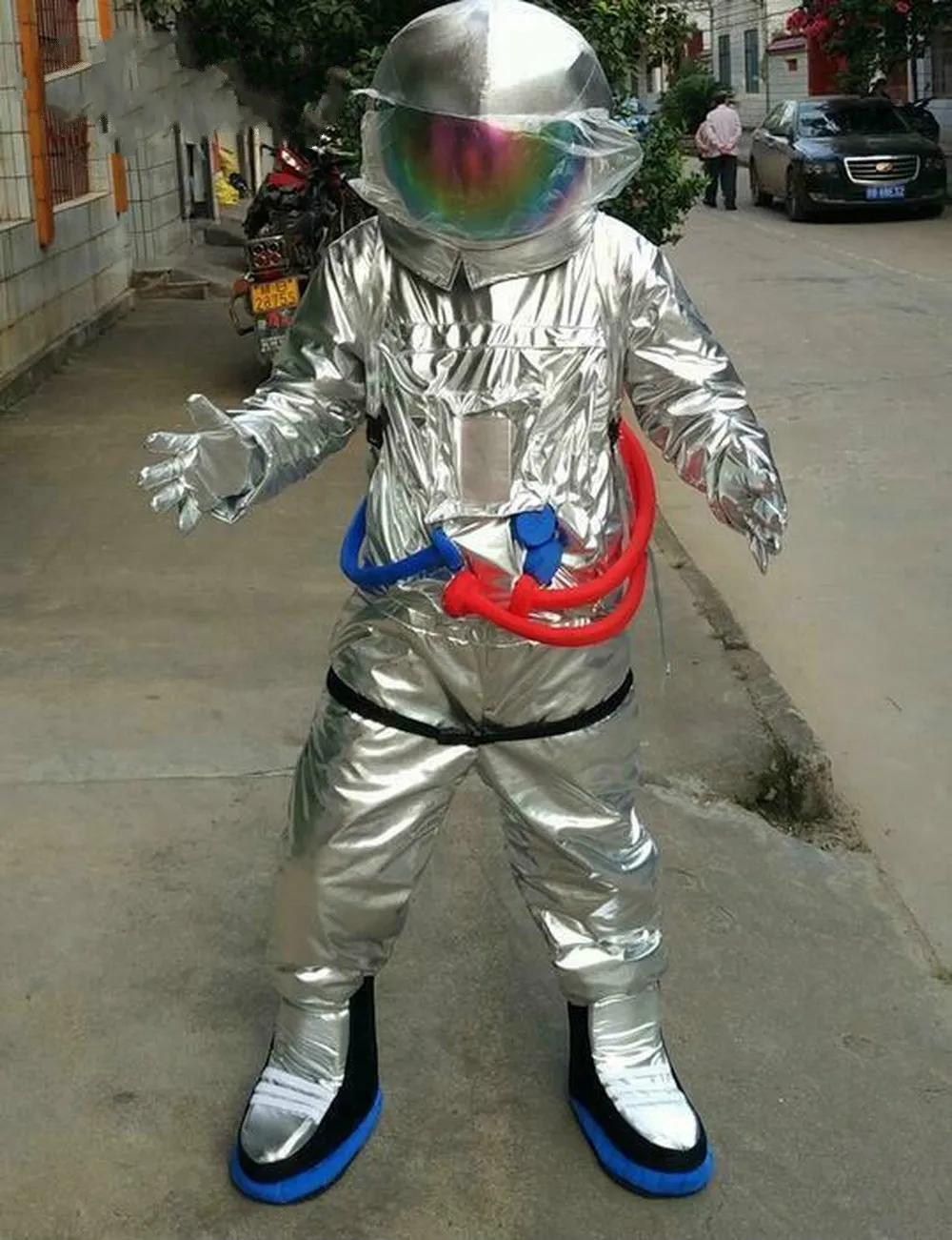 

2019 Spaceman Mascot Costume Suits Fancy Party Adult Size Dress Astronaut Toys Clothing Advertising Carnival Halloween Christmas