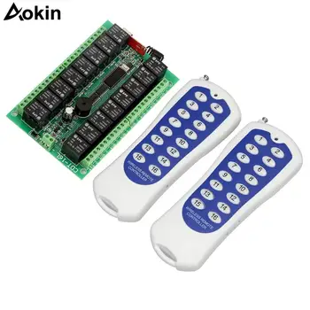 DC 12V Wireless Remote Control Momentary Light Switch 16CH 433Mhz RF Relay Receiver with Transmitter
DC 12V Wireless Remote Control Momentary Light Switch 16CH 433Mhz RF Relay Receiver with Transmitter