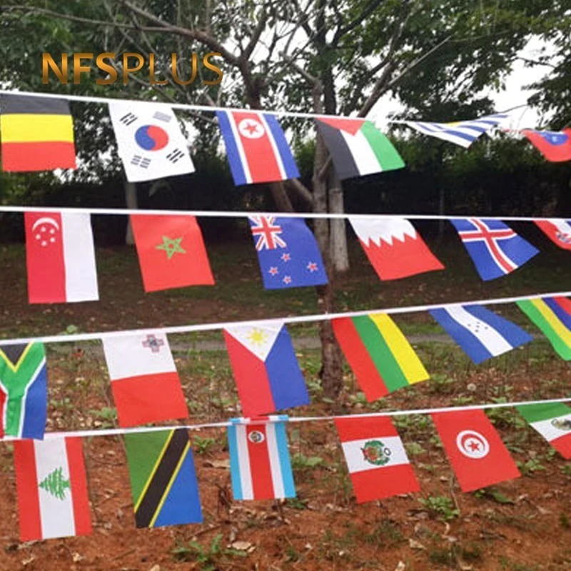 Decorative Hanging Flag 14x21CM Polyester Printed 8M Length 32 Countries National Flags and Banners For Home Office Bar Party
Decorative Hanging Flag 14x21CM Polyester Printed 8M Length 32 Countries National Flags and Banners For Home Office Bar Party