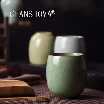 CHANSHOVA 150ml Solid Color Traditional Chinese Style Celadon Crackle Ceramic Teacup China Porcelain Small Coffee Tea Cups G114
CHANSHOVA 150ml Solid Color Traditional Chinese Style Celadon Crackle Ceramic Teacup China Porcelain Small Coffee Tea Cups G114