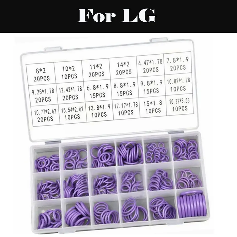 Violet O-Rings Set Seal Kit R134a R12 HNBR Rubber Assortment For LG LSA3AF5D LSA5WT3D BSA18BEYD LSA6AF3D LSA5AF3D LSA3AF3D
Violet O-Rings Set Seal Kit R134a R12 HNBR Rubber Assortment For LG LSA3AF5D LSA5WT3D BSA18BEYD LSA6AF3D LSA5AF3D LSA3AF3D