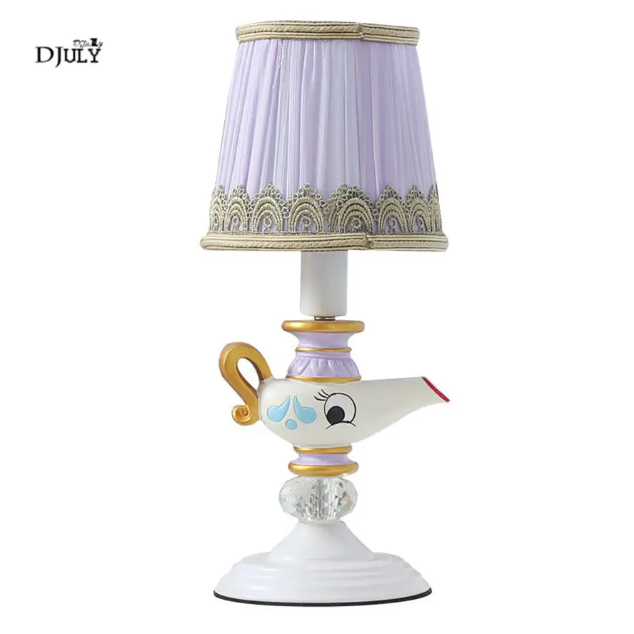 Волшебный Настольный светильник с чайником тканевая настольная лампа для