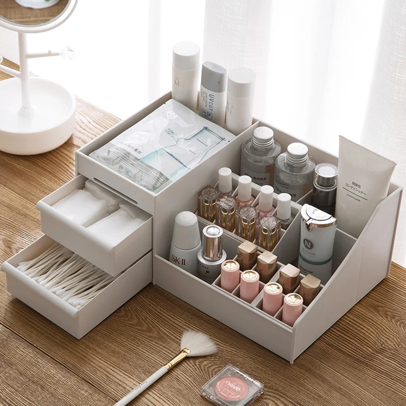Cosmetic Storage Box Drawer Desktop Plastic Makeup Dressing Table Skin Care Rack House Organizer Container Mobile Phone Sundries
Cosmetic Storage Box Drawer Desktop Plastic Makeup Dressing Table Skin Care Rack House Organizer Container Mobile Phone Sundries