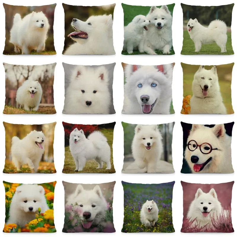 XUNYU Cute Samoyed Dog Cushion Cover Animal Pillow Case Home Decoration Sofa Decor 45x45cm DWG032
XUNYU Cute Samoyed Dog Cushion Cover Animal Pillow Case Home Decoration Sofa Decor 45x45cm DWG032