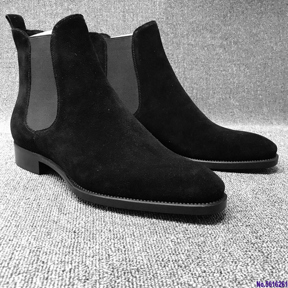 

Мужские ботинки челси, черные, коричневые бархатные классические ботинки до щиколотки, Мужская обувь для прогулок, износостойкие женские ботинки, мужские ботинки