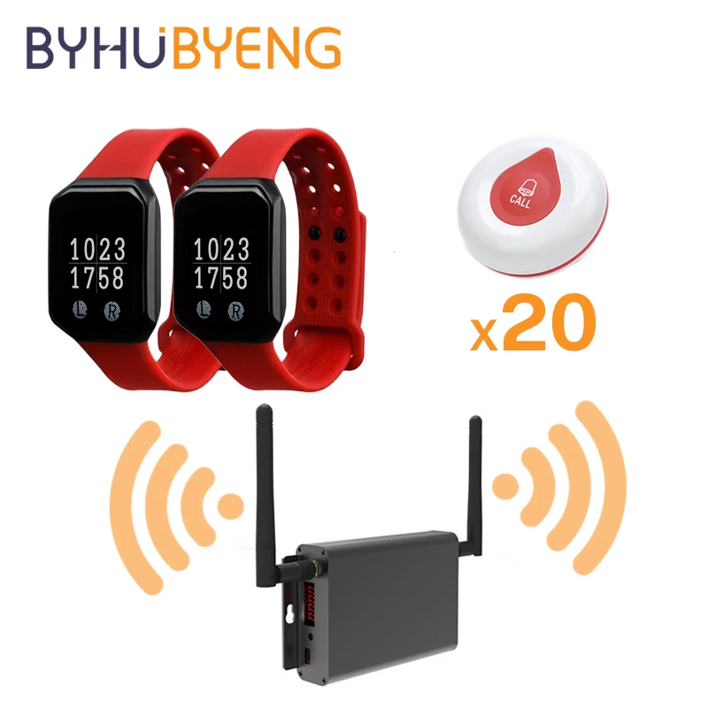 BYHUBYENG Wireless Restaurant Waiter Calling System Hospital Call Button Waterproof Vibrat Wrist Watch Customer Pager Elderly
BYHUBYENG Wireless Restaurant Waiter Calling System Hospital Call Button Waterproof Vibrat Wrist Watch Customer Pager Elderly