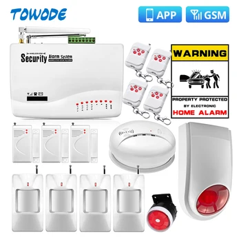 

Control Wireless GSM 10A APP Dual Antenna Home Alarm Systems Kits Security Home 850/900/1800/1900MHz Spanish/Russian/English