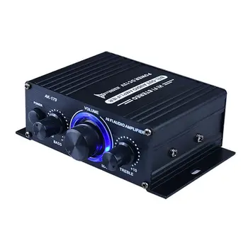 400W DC12V Dual Channel Mini HIFI AUX Power Amplifier for AK 170 with blue LED light Car Home Club Party Music
400W DC12V Dual Channel Mini HIFI AUX Power Amplifier for AK 170 with blue LED light Car Home Club Party Music