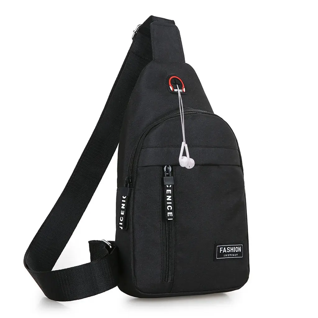 

2024 New Multifunctional Chest Bag Men's Fashion Trend Oxford Cloth Shoulder Bag Korean Style Casual Waterproof Messenger Bag