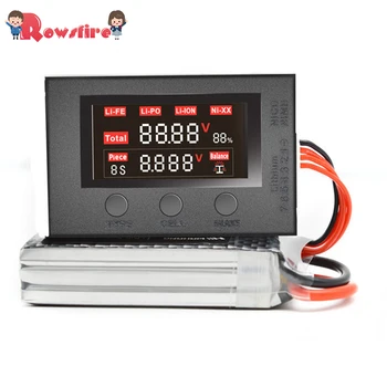 HOTRC-BX200 2-7S Battery Voltage Tester Indicator Low Voltage Buzzer Alarm Battery Voltage Checker Electricity Display - Black
HOTRC-BX200 2-7S Battery Voltage Tester Indicator Low Voltage Buzzer Alarm Battery Voltage Checker Electricity Display - Black