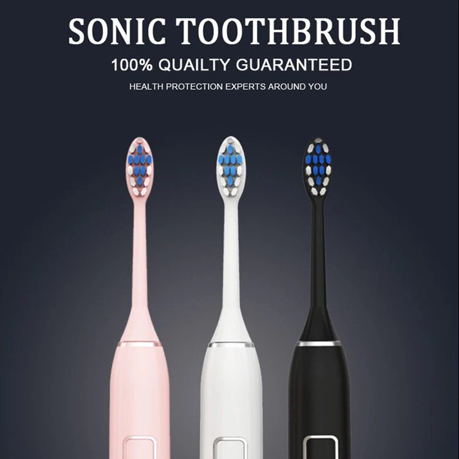 Alwafore Sonic Electric Toothbrush IPX7 Waterproof Automatic Sonic ToothBrush Rechargeable 5 Models with 4 Brush Heads
Alwafore Sonic Electric Toothbrush IPX7 Waterproof Automatic Sonic ToothBrush Rechargeable 5 Models with 4 Brush Heads