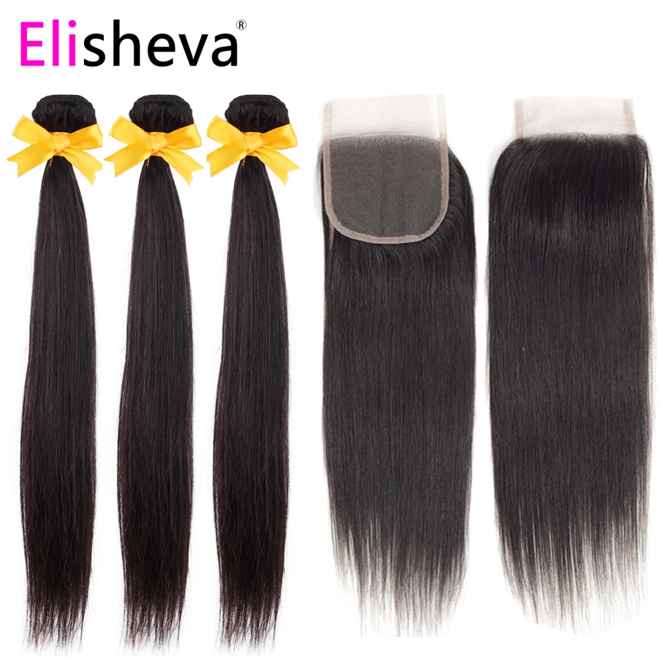 Elisheva Straight Hair Weave Bundles With Closure 4x4 Brazilian Remy Hair 3 Bundles With Closure Natural Pre plucked Baby Hair
Elisheva Straight Hair Weave Bundles With Closure 4x4 Brazilian Remy Hair 3 Bundles With Closure Natural Pre plucked Baby Hair