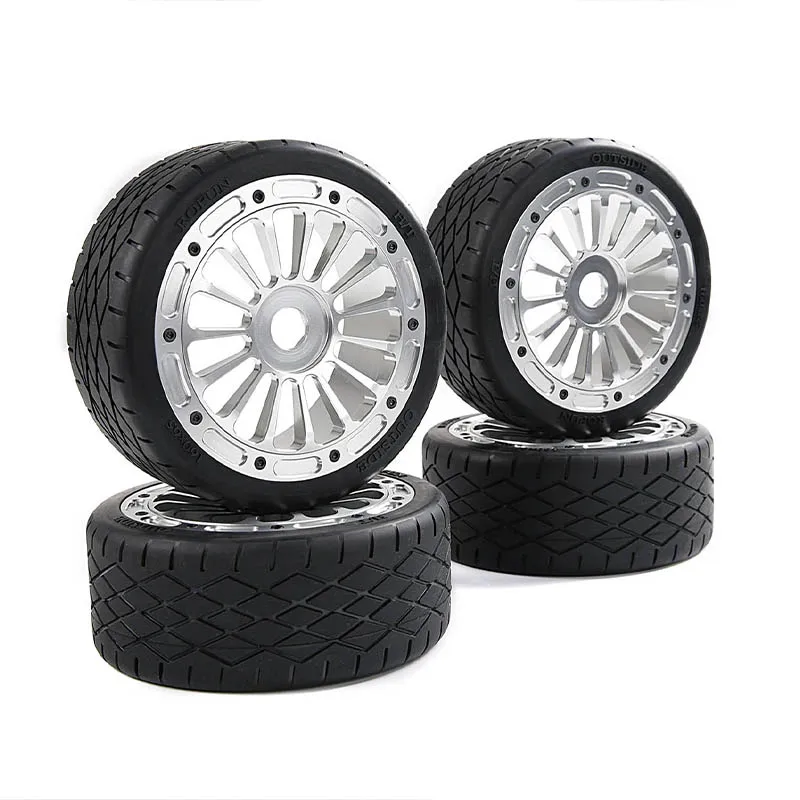 4Pcs/Lot CNC Metal Wheel Hub Road Tire Set for Rofun F5 160mmX65mm Vehicles and Remote Control Toys Accessories
4Pcs/Lot CNC Metal Wheel Hub Road Tire Set for Rofun F5 160mmX65mm Vehicles and Remote Control Toys Accessories