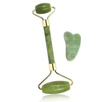 Double-headed roller + scraping board Facial Massage Natural Jade Health Care facial beauty stick promoting metabolism
Double-headed roller + scraping board Facial Massage Natural Jade Health Care facial beauty stick promoting metabolism