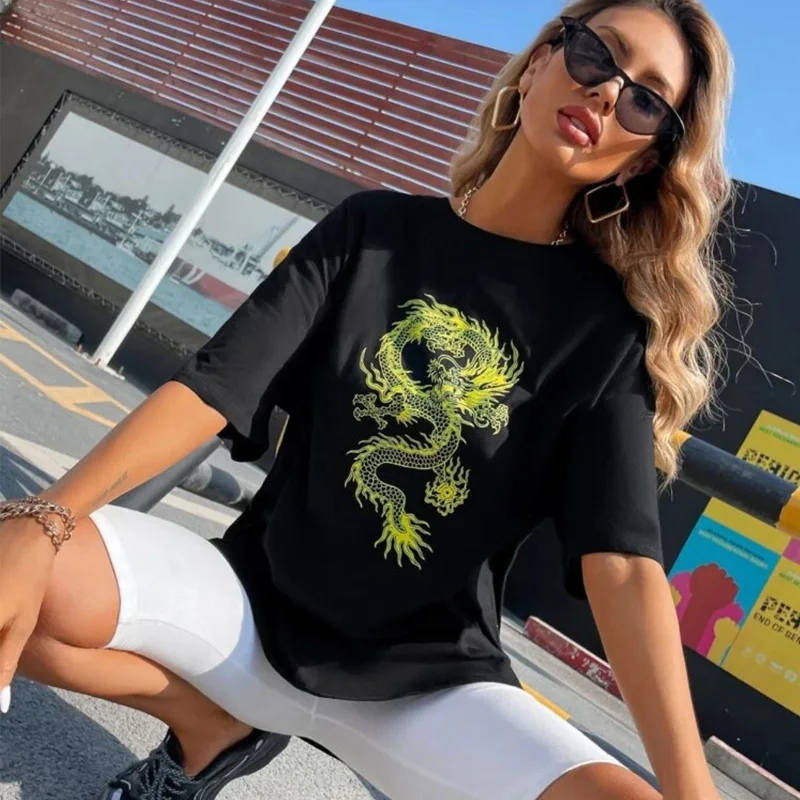 Big Green Dragon Printed T Shirt Cotton O-Neck Fashion Short Sleeve Street Style Outfits Printing Tees
Big Green Dragon Printed T Shirt Cotton O-Neck Fashion Short Sleeve Street Style Outfits Printing Tees
