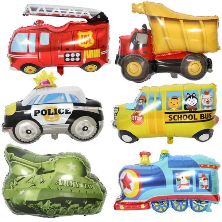 Train aluminum balloon baby birthday decoration car party layout engineering car tank fire truck balloon
Train aluminum balloon baby birthday decoration car party layout engineering car tank fire truck balloon