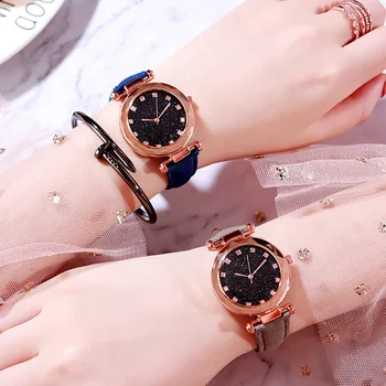 Luxury Brand Watch Women Leather Quartz Wristwatches for Women's Fashion Casual Starry Sky Diamond Watches Ladies Watch Clock
Luxury Brand Watch Women Leather Quartz Wristwatches for Women's Fashion Casual Starry Sky Diamond Watches Ladies Watch Clock