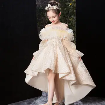 High-end Children Girl Dress Birthday Party Lace Mesh Stitching Trailing Gown Kids Pageant Dress For Girls Vestidos L402
High-end Children Girl Dress Birthday Party Lace Mesh Stitching Trailing Gown Kids Pageant Dress For Girls Vestidos L402