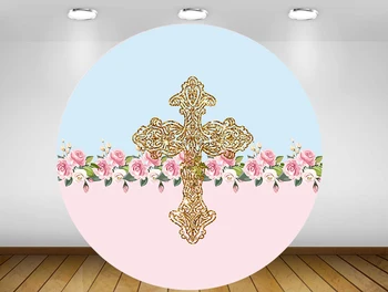 Round circle background baby baptism backdrop baby shower birthday Party table Cover decoration flower gold cross
Round circle background baby baptism backdrop baby shower birthday Party table Cover decoration flower gold cross