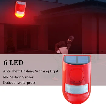 6 LED Solar Light PIR Motion Sensor Alarm Lamp Outdoor Waterproof Security Anti-Theft Flashing Light For Outdoor Yard Garden
6 LED Solar Light PIR Motion Sensor Alarm Lamp Outdoor Waterproof Security Anti-Theft Flashing Light For Outdoor Yard Garden