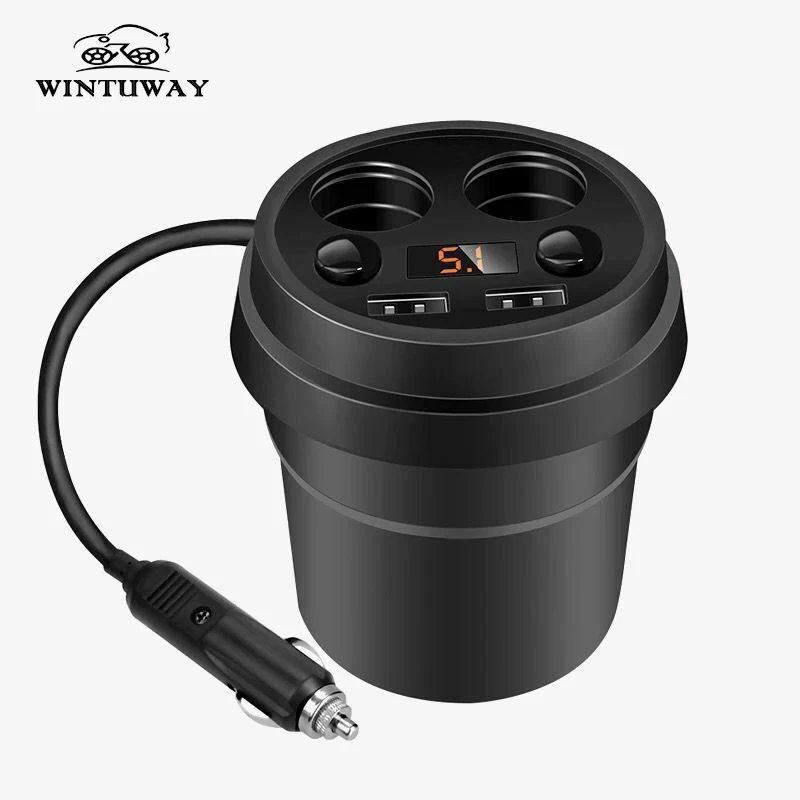 Car Charger 2 USB DC/5V 3.1A Cup Power Socket Adapter Cigarette Lighter Splitter Mobile Phone Chargers With Voltage LED Display
Car Charger 2 USB DC/5V 3.1A Cup Power Socket Adapter Cigarette Lighter Splitter Mobile Phone Chargers With Voltage LED Display