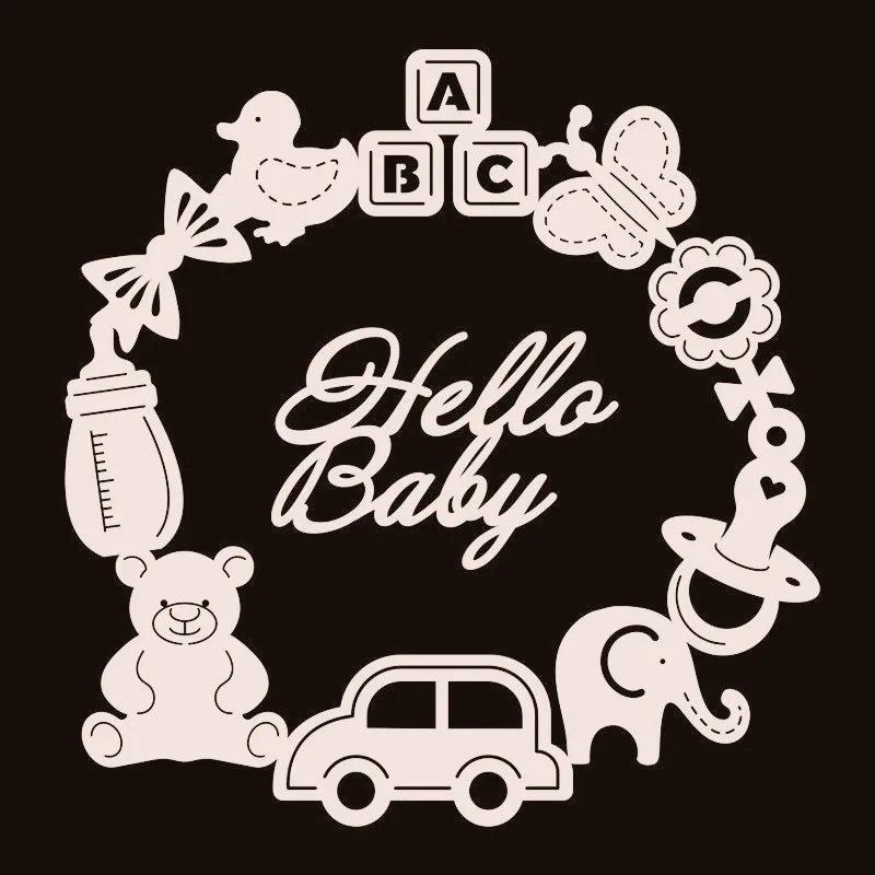 InLoveArts Hello Baby Metal Cutting Dies Car Toys Elephant Circle for Card Making Scrapbooking Embossing Cuts Stencil Craft Dies
InLoveArts Hello Baby Metal Cutting Dies Car Toys Elephant Circle for Card Making Scrapbooking Embossing Cuts Stencil Craft Dies