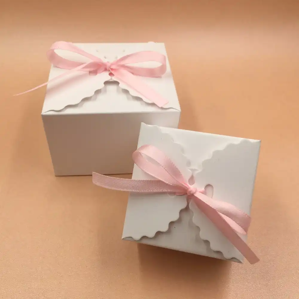 20pcs/lot kraft paper square candy box rustic wedding favors