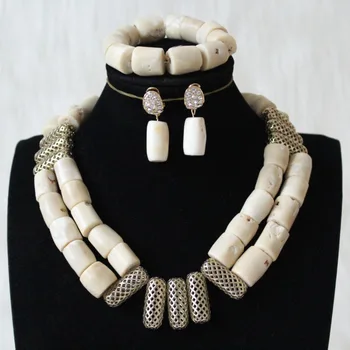 4UJewelry White and Silver Dubai Original Coral Beads Jewelry Set 2 Layers 2019 Trendy African Bridal Jewelry Necklace Set For Bride Women 3 pieces
4UJewelry White and Silver Dubai Original Coral Beads Jewelry Set 2 Layers 2019 Trendy African Bridal Jewelry Necklace Set For Bride Women 3 pieces