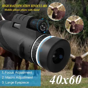 Viewing Glasses HD Telescope Illumination Outdoors Mountaineering 40X Black Monocular Telescope Phone Camera Measuring Optics
Viewing Glasses HD Telescope Illumination Outdoors Mountaineering 40X Black Monocular Telescope Phone Camera Measuring Optics