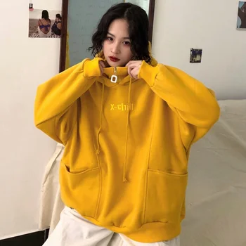 Korean Style Hoodie Women's Sweatpants Autumn Winter Turtleneck Long Sleeve Hooded Sweatshirt For Women Ciuchy Damskie T
Korean Style Hoodie Women's Sweatpants Autumn Winter Turtleneck Long Sleeve Hooded Sweatshirt For Women Ciuchy Damskie T