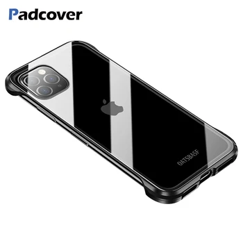 Padcover Metal Tempered Glass Phone Case For Iphone 11 11pro transparent Simple Shock-proof Back Cover For Iphone 11 pro max
Padcover Metal Tempered Glass Phone Case For Iphone 11 11pro transparent Simple Shock-proof Back Cover For Iphone 11 pro max
